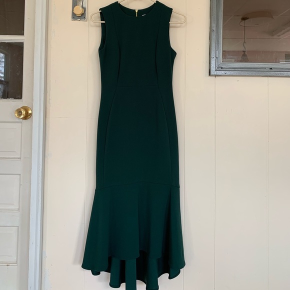calvin klein hunter green dress